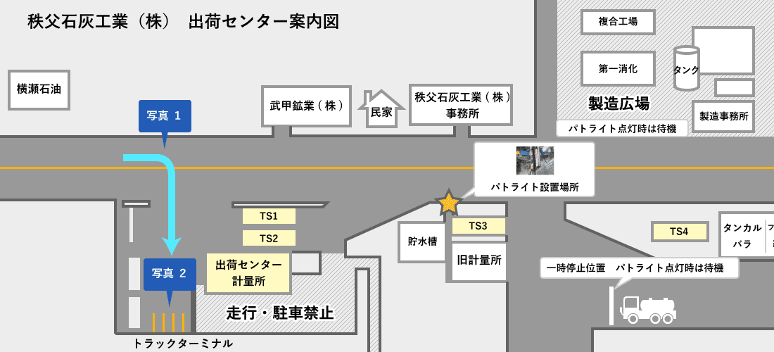 武甲工場案内図